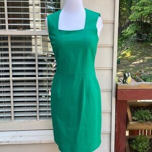 HOST PICK- Banana Republic Green Cotton Midi Dress Size 6